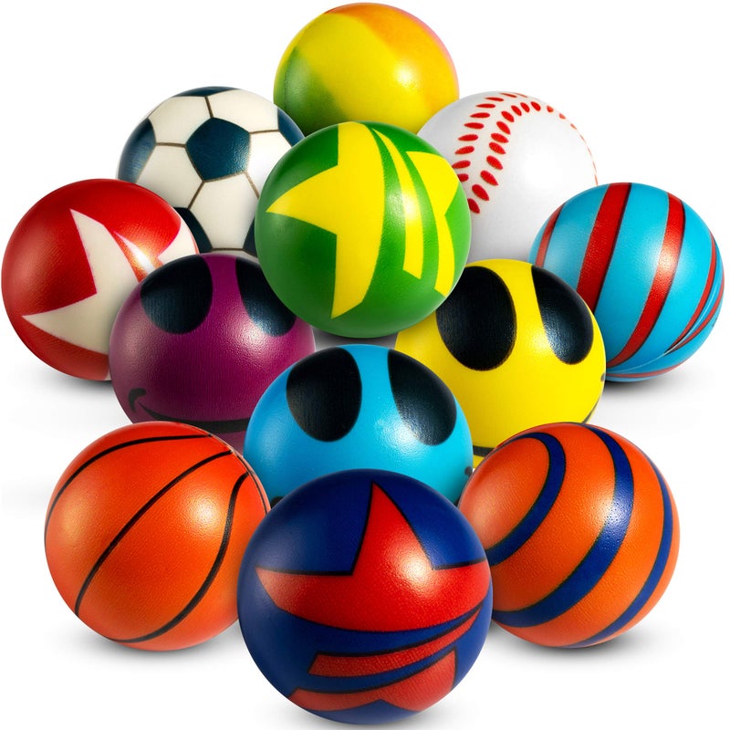 Bedwina 50 Mini Stress Balls for Kids and Adults Bulk 2 Inch Assorted Soft Stress Relief Balls Sensory Fidget Toys Party Favors Birthday Gifts Goodie Bags and Stocking Stuffers for Kids - Image 2