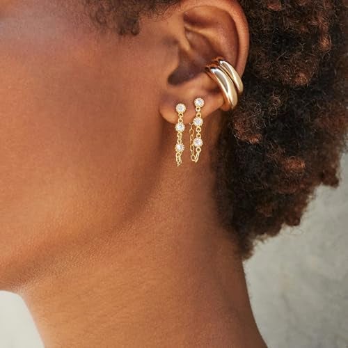 Obidos Cuff Earrings for Women 14K Gold Plated Ear Cuffs for Non Pierced Ears Cartilage Earrings - Image 5