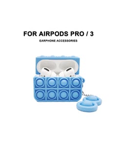 3D Stress Relieve Fidget Toys Earphone Cover For Air Pods Case Pro Blue