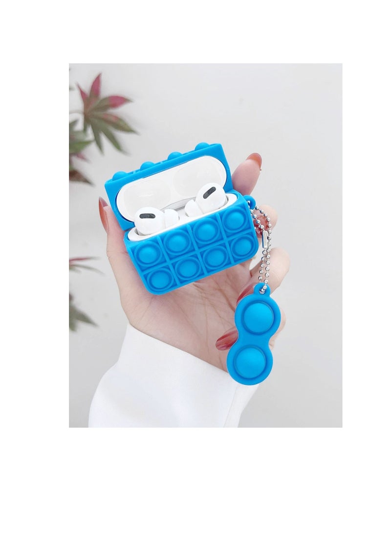 Generic - 3D Stress Relieve Fidget Toys Earphone Cover For Air Pods Case Pro Blue - Image 1