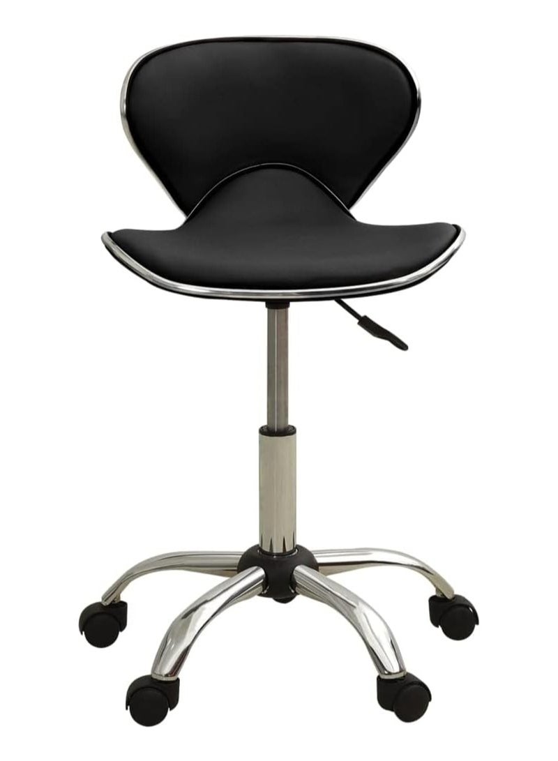 DubaiGallery Modern Kitchen Barstool Bar Chairs Round Velvet Seat with Backrest and Metal Legs, Breakfast Dining Stool for Kitchen Counter Comfy Bar Stool 1 Piece  - Image 2