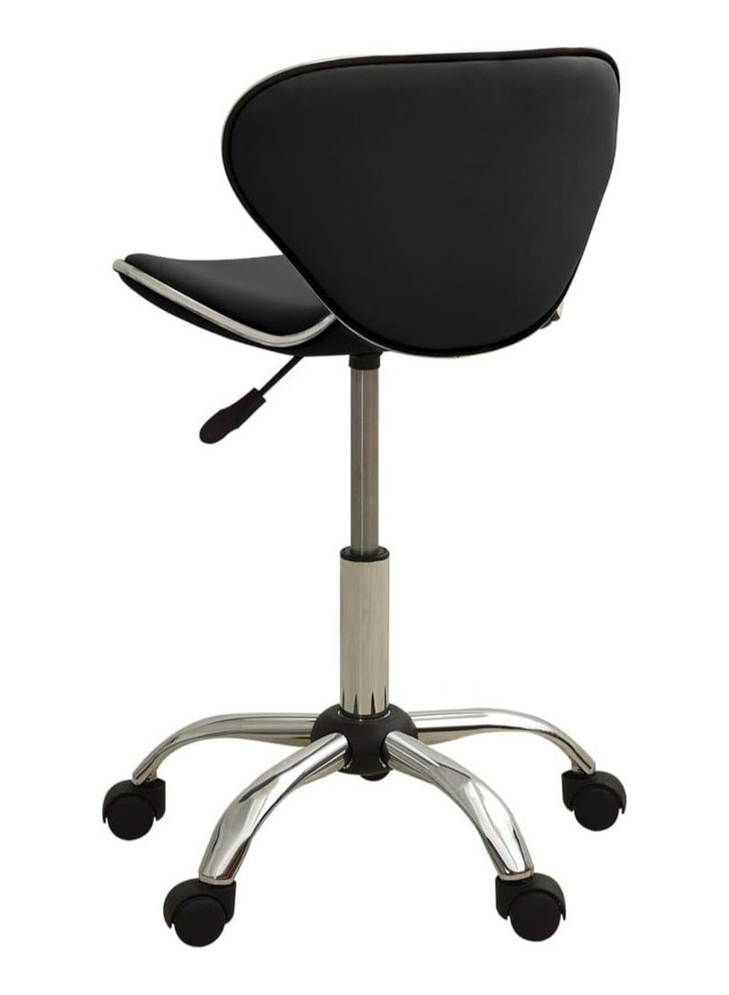 DubaiGallery Modern Kitchen Barstool Bar Chairs Round Velvet Seat with Backrest and Metal Legs, Breakfast Dining Stool for Kitchen Counter Comfy Bar Stool 1 Piece  - Image 4