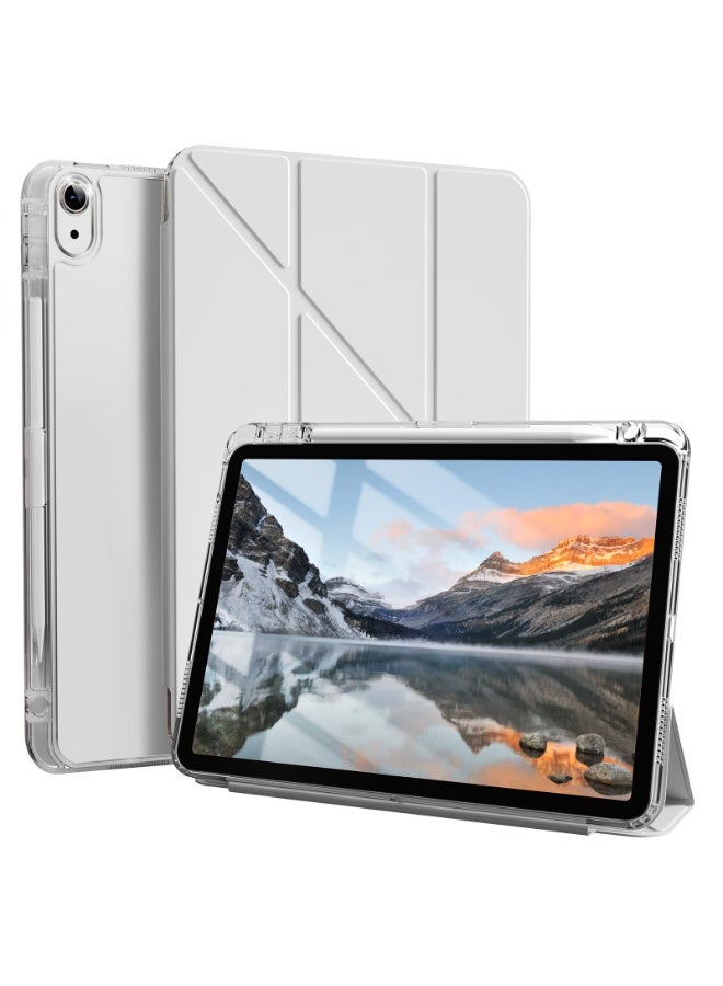 for iPad 2025 (11th) 11 inch / 2022 (10th) 10.9 inch Case Cover, Triple Fold Y-shaped Design, Multi Angle, Leather Tablet Cover With Pen Slot, Automatic Wake-up/sleep,Grey - Image 2