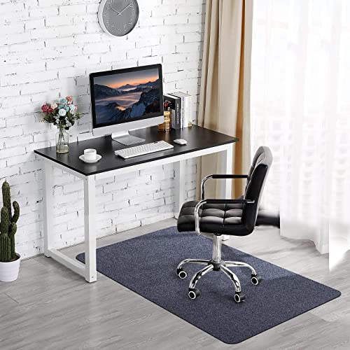 FMVIOL Office Chair Mat for Hardwood & Tile Floor, 55"x35" Computer Gaming Rolling Chair Mat, Under Desk Low-Pile Rug, Large Anti-Slip Floor Protector for Home Ofiice(Dark Gray) - Image 1