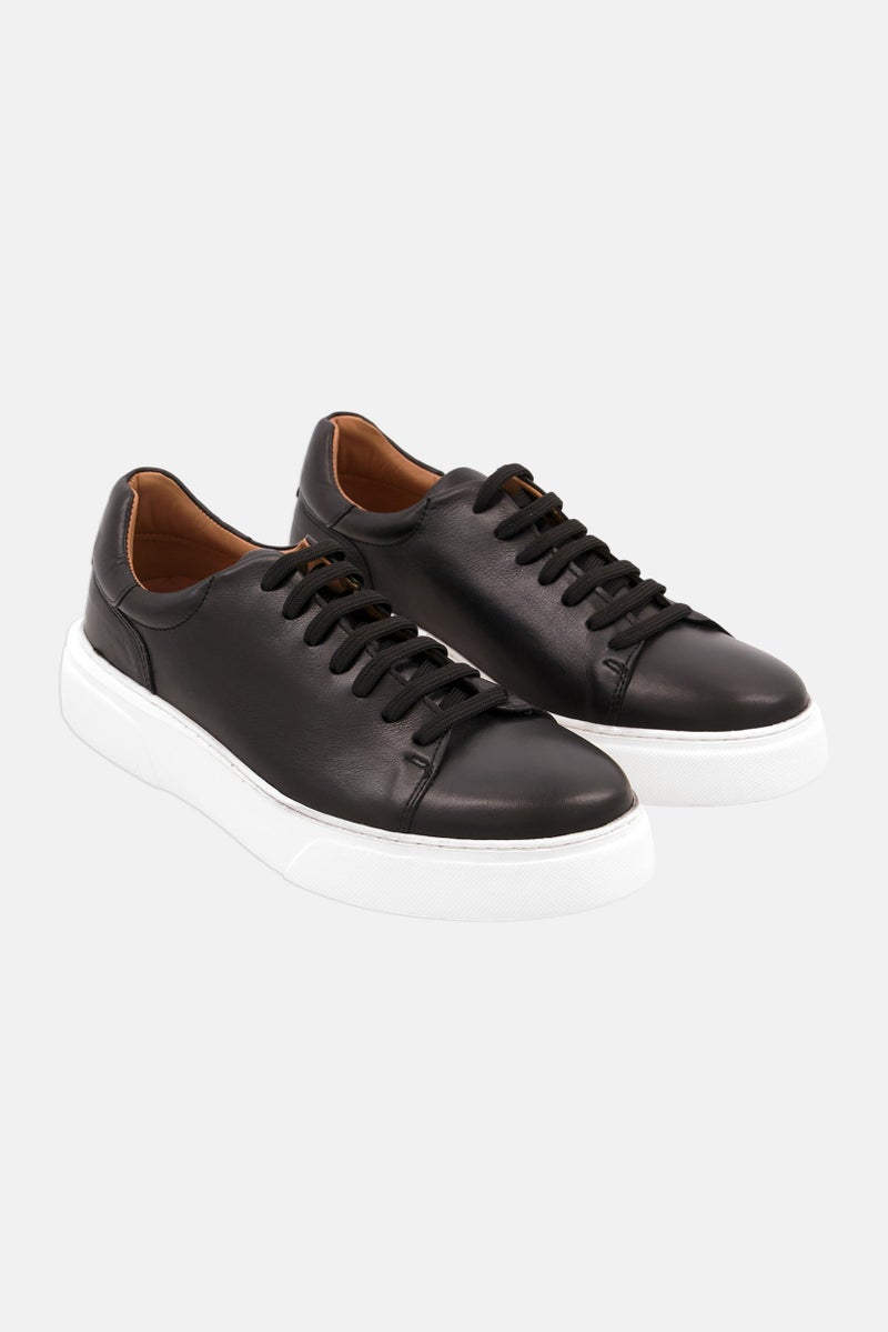 Algspar Men Lace Up Casual Shoes, Black - Image 1