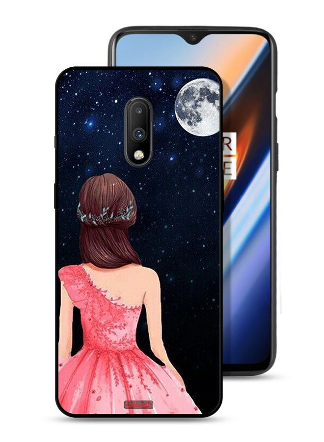 Tolwak OnePlus 7 Protective Case Cover Girl And Moon Art - Image 1