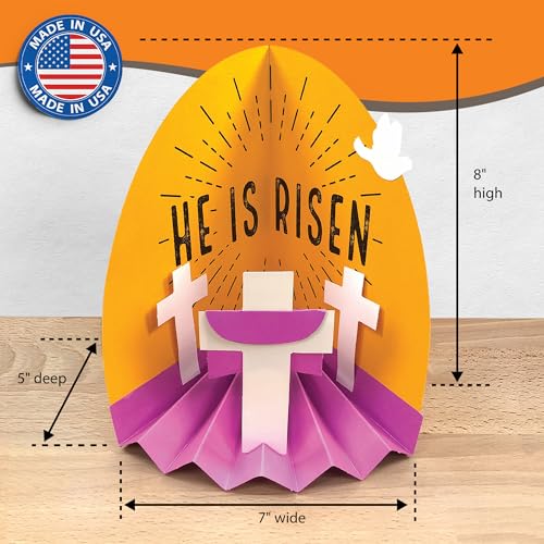 FreshCut Crafts Easter Diorama 3D Bible Craft Kit Easy 3-D Punch-Out Bible Craft Perfect for Creating Tabletop Display. Ideal for Sunday School and Classrooms, US Made Quality Card Stock. (10 Pack) - Image 2