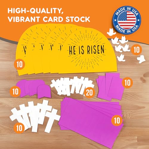 FreshCut Crafts Easter Diorama 3D Bible Craft Kit Easy 3-D Punch-Out Bible Craft Perfect for Creating Tabletop Display. Ideal for Sunday School and Classrooms, US Made Quality Card Stock. (10 Pack) - Image 3