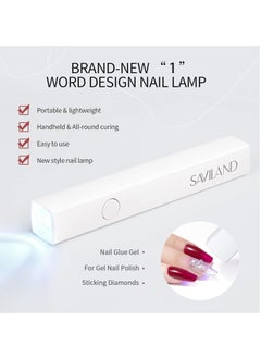 Saviland SAVILAND U V Light for Nails: Handheld Gel X Lamp for Gel Nails Flash Cure Lamp for Gel Nails LED Nail Lamp Portable Mini Nail Dryer Gel Polish Nail Glue Gel USB Flashlight Home DIY Manicure Nail Art  - Image 4