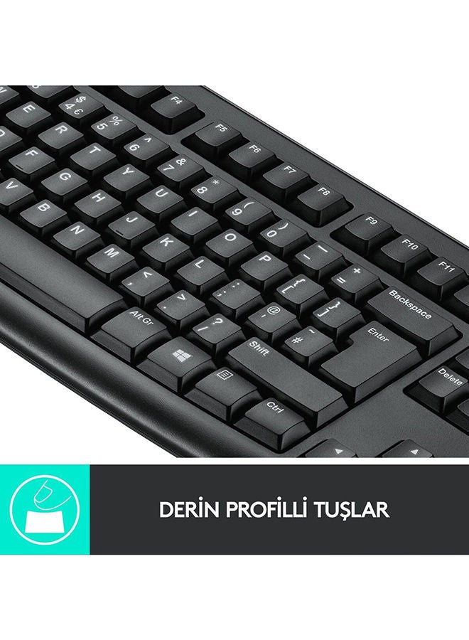 Logitech MK270 Wireless Combo Keyboard and Mouse, English Arabic Layout, Long Battery Life, 1000 DPI Resolution, Multimedia Keys, Compact Design Black - Image 5