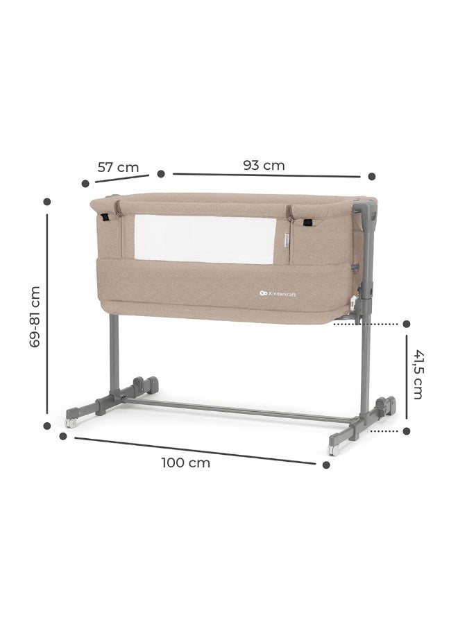 Kinderkraft NESTE GROW 3-in-1 Co-Sleeper Cot - Beige - Image 4