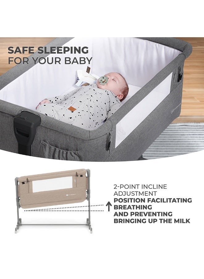 Kinderkraft NESTE GROW 3-in-1 Co-Sleeper Cot - Beige - Image 5