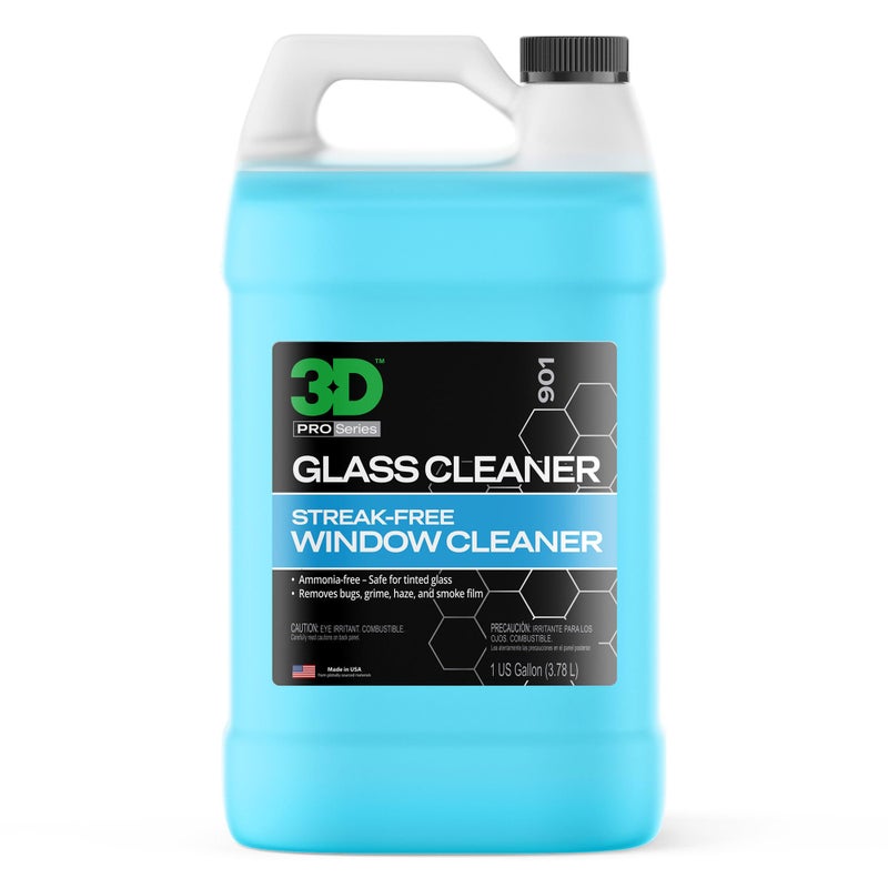 3D Glass Cleaner - Ready to Use, Tint Safe, Streak Free Glass Cleaner - Gallon - Image 1