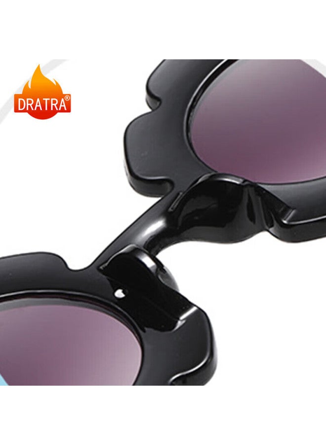 DRATRA Dratra Kids Sunglasses Baby Sun Glasses Boys And Girls Children Sunscreen Sunshade Fashion Cartoon Cute Trendy Flower Summer - Image 4