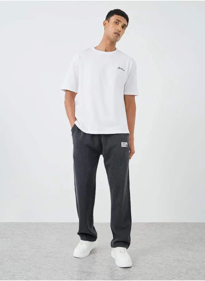 Styli Styli Terry Chest Embroidered Oversized T-Shirt