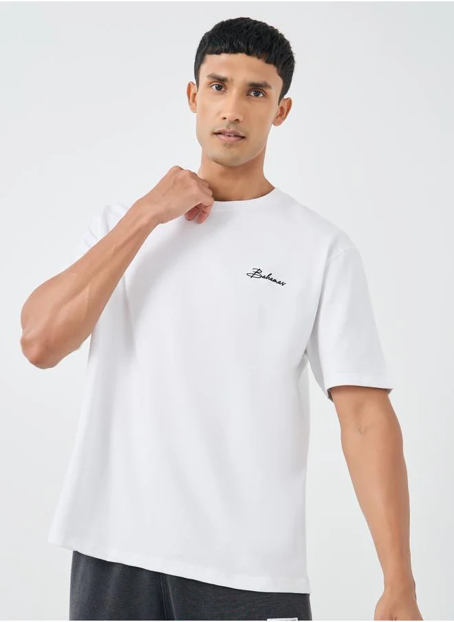 Styli Styli Terry Chest Embroidered Oversized T-Shirt