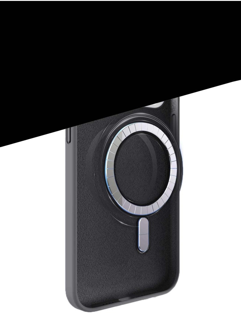 Wtech Xiaomi Redmi Note 14 Pro+ 5G / Xiaomi Redmi Note 14 Pro Plus 5G 2025 Premium Liquid Silicone Compatible With Thin Magsafe Ring Case Cover - Black  - Image 4