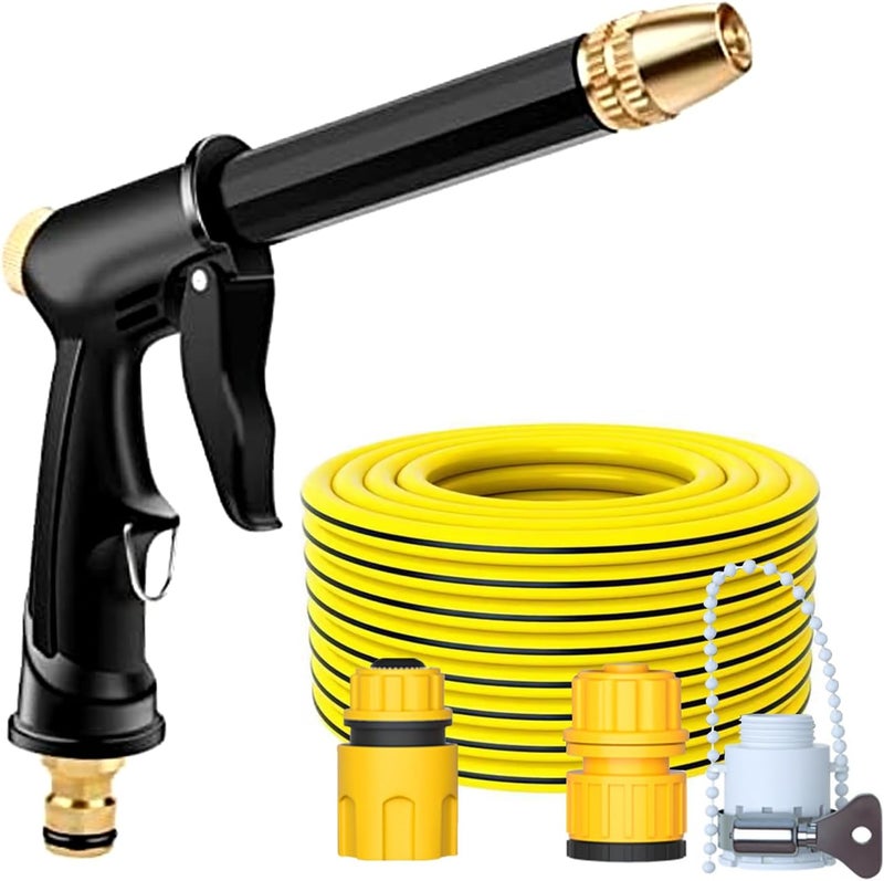 BLYPHOO High Pressure Car Washer Gun: Portable Watering Hose Nozzle Water Gun, Upgraded Garden Hose Nozzle, Heavy Duty Metal Car Washer, for Home Garden Cleaning - Image 1