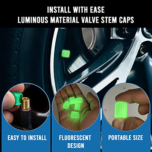 Tirewell TW-5014 Fluorescent Tyre Valve Cap Night - Image 2