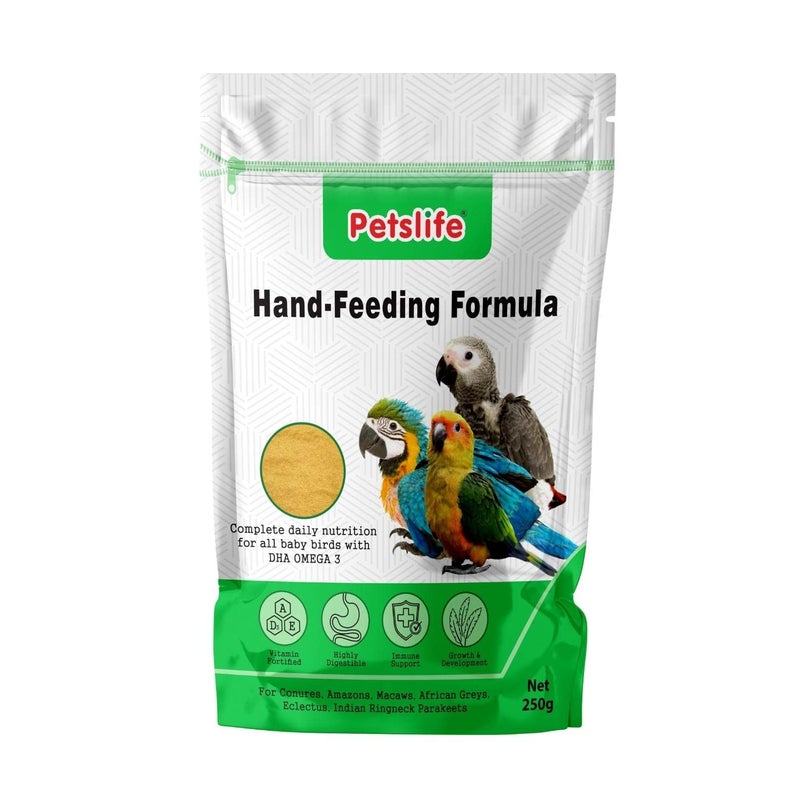 Petslife صيغة التغذية اليدوية لطيور الأطفال من PETSLIFE، 250 جرام - Image 1