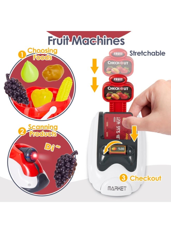 New Boy Supermarket Cashier Toy – Interactive Register Cash with Calculator, Play Money, Credit Card & Grocery Items, Lights & Sounds, Educational Role Play for Kids - Image 5