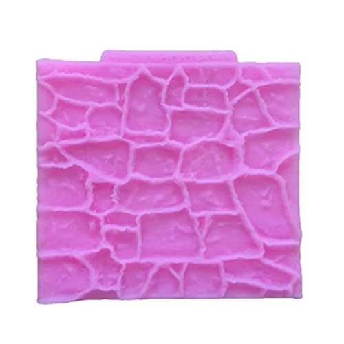 HengKe 2 Pieces Rock Texture Silicone Lace Mold, Food Grade Cake Molds, Candy, Icing, Biscuit Decor, Chocolate,Polymer Clay Fondant Snow Cake Decorating Supplies - Image 1