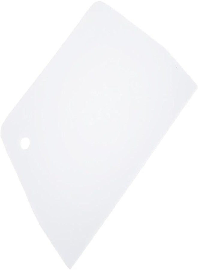 Labriciyon 1Pc White Plastic Dough Scraper Cream Smooth Cake Flour Spatula Cutter Baking Pastry Tool Plastic Dough Scraper Tool,Essential for Baking and Cooking Spatulas Kitchen and Dining,Cooking Utensils - Image 1