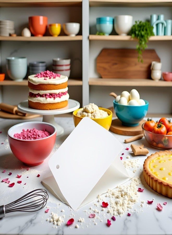 Labriciyon 1Pc White Plastic Dough Scraper Cream Smooth Cake Flour Spatula Cutter Baking Pastry Tool Plastic Dough Scraper Tool,Essential for Baking and Cooking Spatulas Kitchen and Dining,Cooking Utensils - Image 5