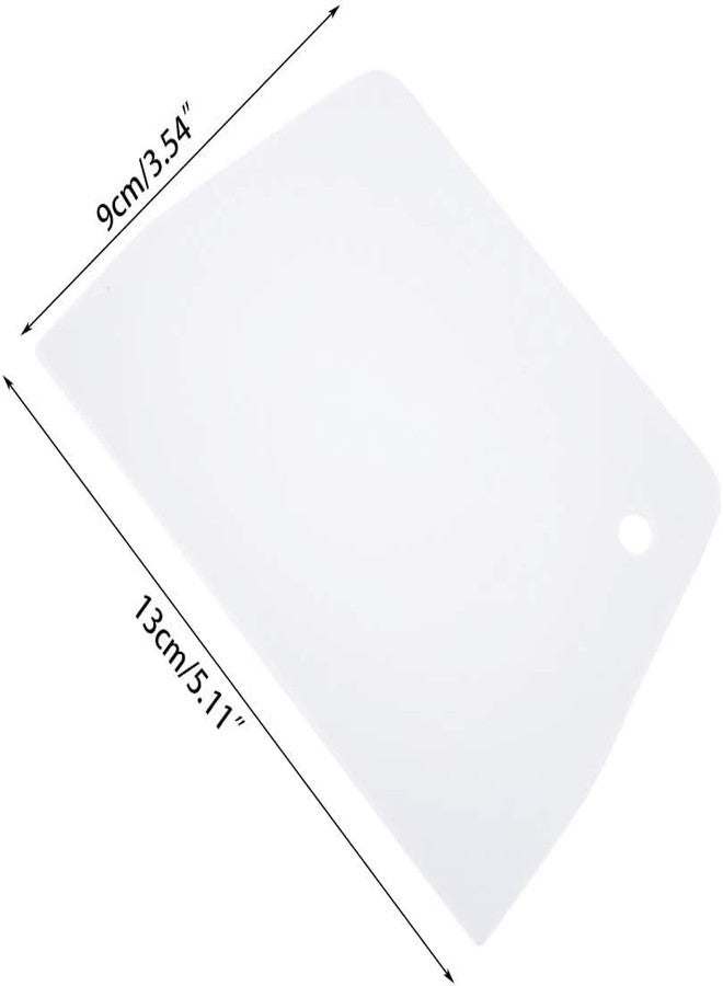 Labriciyon 1Pc White Plastic Dough Scraper Cream Smooth Cake Flour Spatula Cutter Baking Pastry Tool Plastic Dough Scraper Tool,Essential for Baking and Cooking Spatulas Kitchen and Dining,Cooking Utensils - Image 3