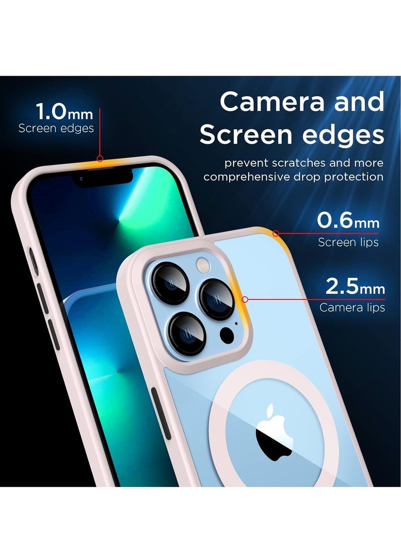 ten.tech Transparent magnetic protection case compatible with MagSafe for iPhone 11 Pro Max English mobile phone, anti-shocks and scratches (Pink) Silicone back cover by Ten Tech  - Image 5