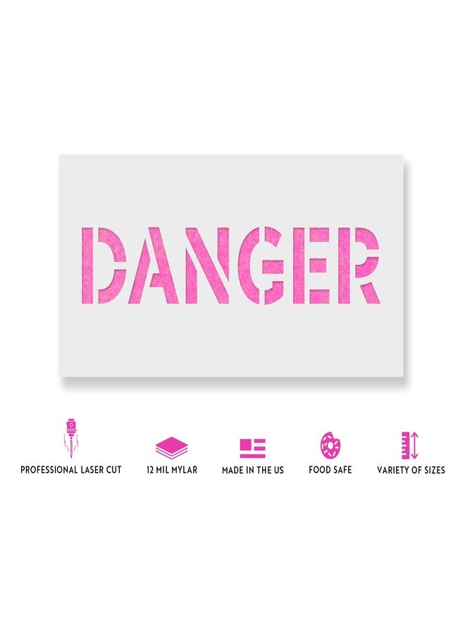 Stencil Revolution Danger Sign Stencil - Accurate Industrial Floor Markings with Specialized Stencils, Stencils for Canvas - Image 2