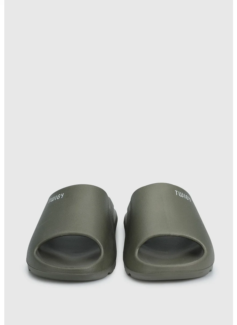 Twigy Khaki Men's Beach Slippers