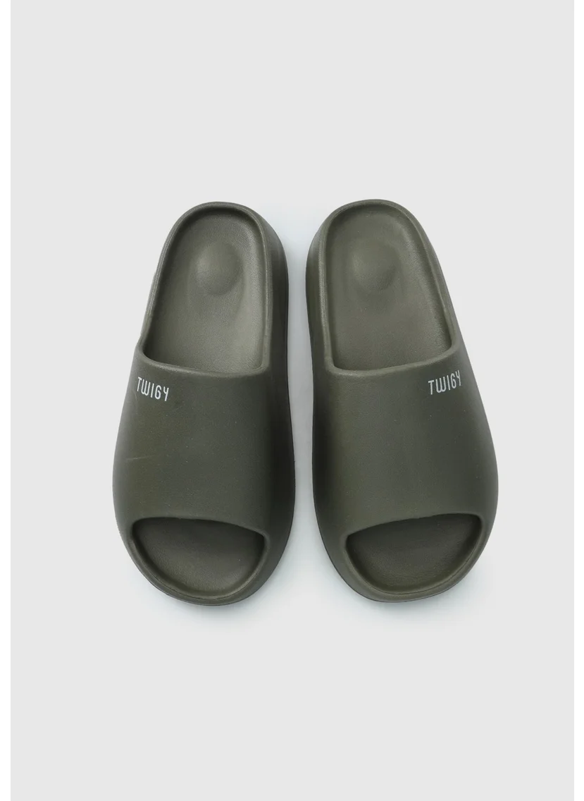 Twigy Khaki Men's Beach Slippers