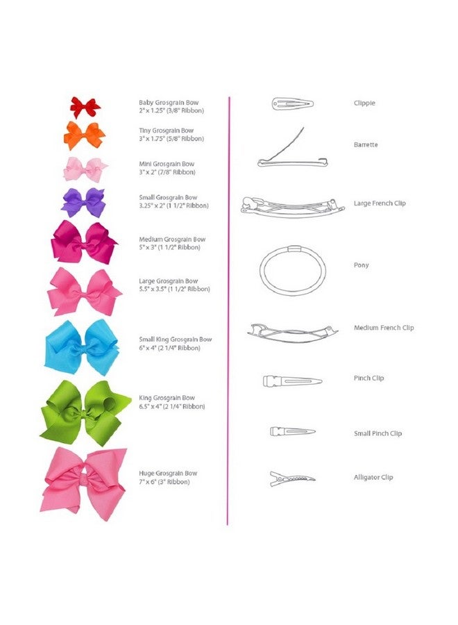 Wee Ones Girls' Organza Double Hair Bow on a WeeStay Clip with Satin Knot Center, Medium, Light Pink - Image 4