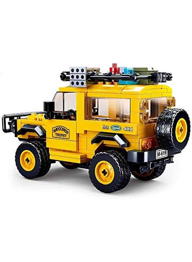 Sluban Model Bricks Series Yellow Jeep Building Blocks With Mini Figures For Children 12 Years And Over 288 Pcs  - Image 2