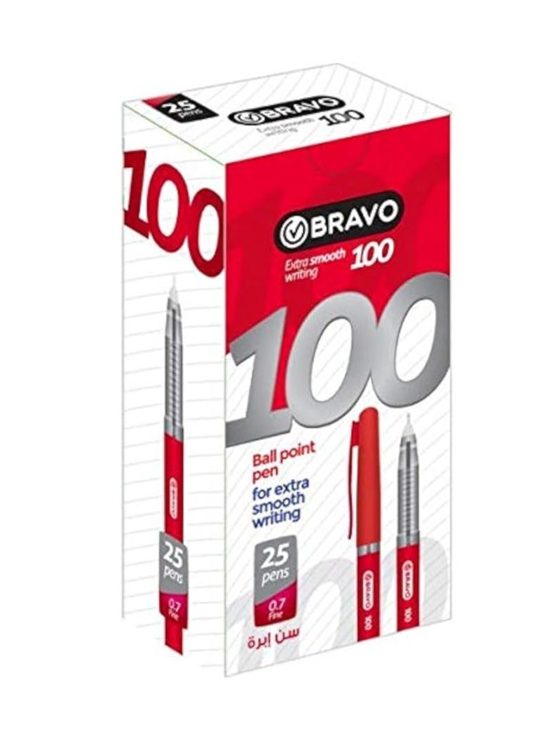 Bravo Ball Pen Bravo 100-25 Pen - Red - Image 1