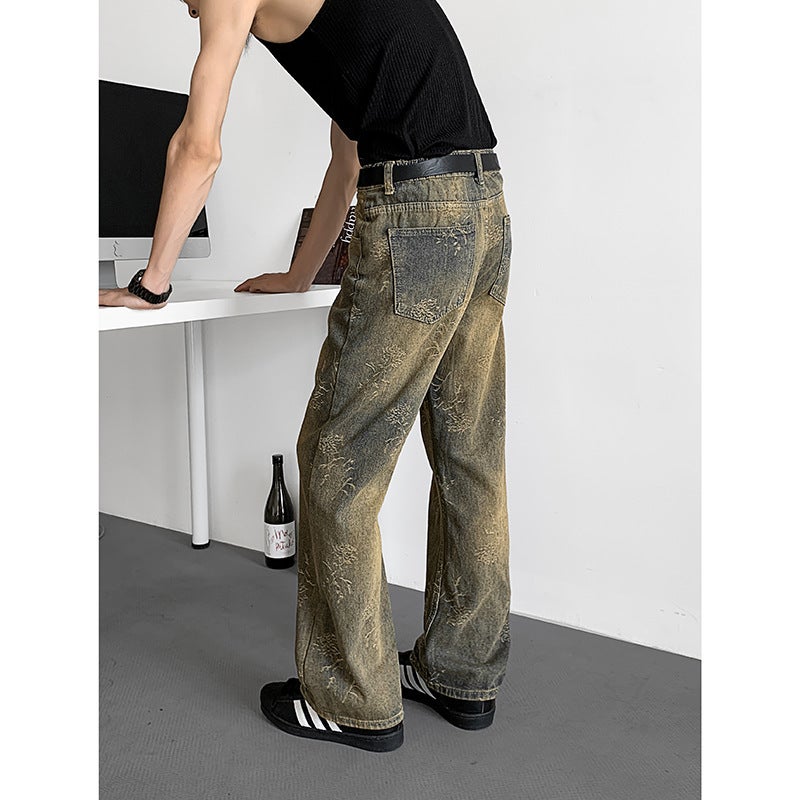 Unisex Classic Denim Jeans Loose Fit Daily Outdoor Wear - Image 1