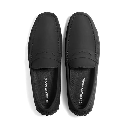 Bruno Marc Men's Slip-on Penny Loafer Suede Driving Shoes,Size 9,Black,SBLS2334M - Image 3