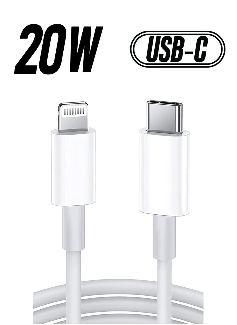 ELTRAZONE - USB C to Lightning Cable 2M [MFi Certified] Compatible with Apple iPhone 14 Pro Max/13/12/11 Pro/X/XS/XR/8 Plus/AirPods Pro,Supports Power Delivery,White - Image 1