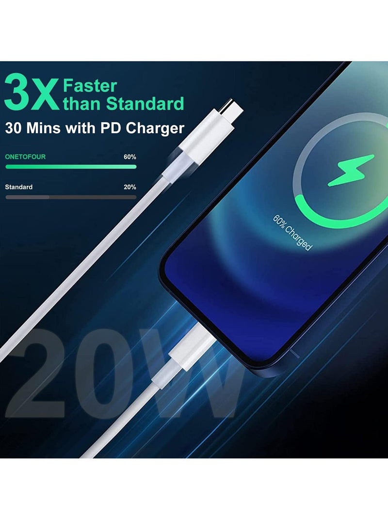 ELTRAZONE - USB C to Lightning Cable 2M [MFi Certified] Compatible with Apple iPhone 14 Pro Max/13/12/11 Pro/X/XS/XR/8 Plus/AirPods Pro,Supports Power Delivery,White - Image 1