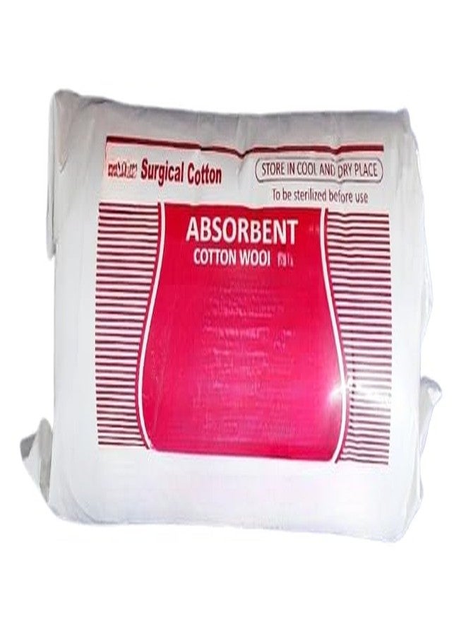 RXSHOPY Absorbent Surgical Cotton Wool 400gm Pack of 1 for Clinic Use, Hospitals Use, First Aid, White
