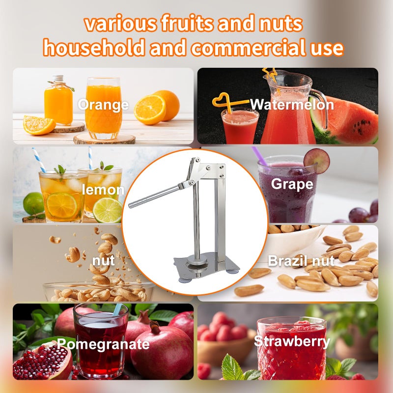 WENNING Manual desktop heavy duty lemon smasher orange juicer lemon squeezer citrus juicer fruit crusher lime extractor nut grinder for fruit and nutsï¼ˆWN014) - Image 2