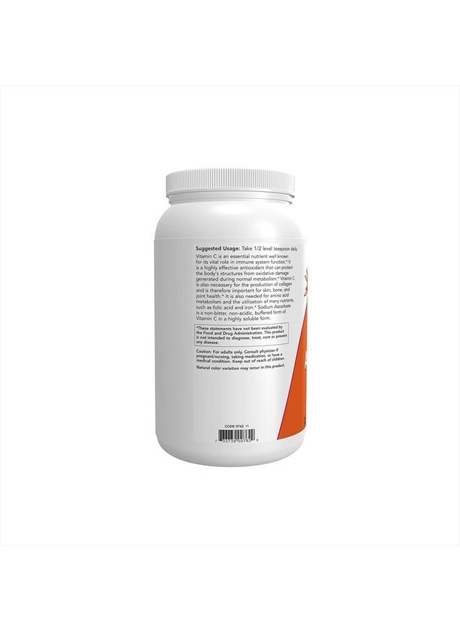 now - Supplements, Sodium Ascorbate Powder, Buffered, Antioxidant Protection*, 3-Pound - Image 1