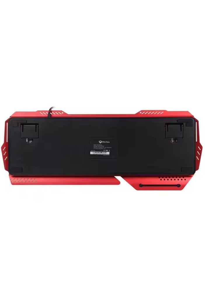 Meetion MK20 Anti-Ghosting Metal Mechanical Gaming Keyboard 104 keys Colorful RGB chroma Backlit Customizable High-quality Macro Mechanical Switches Professional Gaming Keyboard