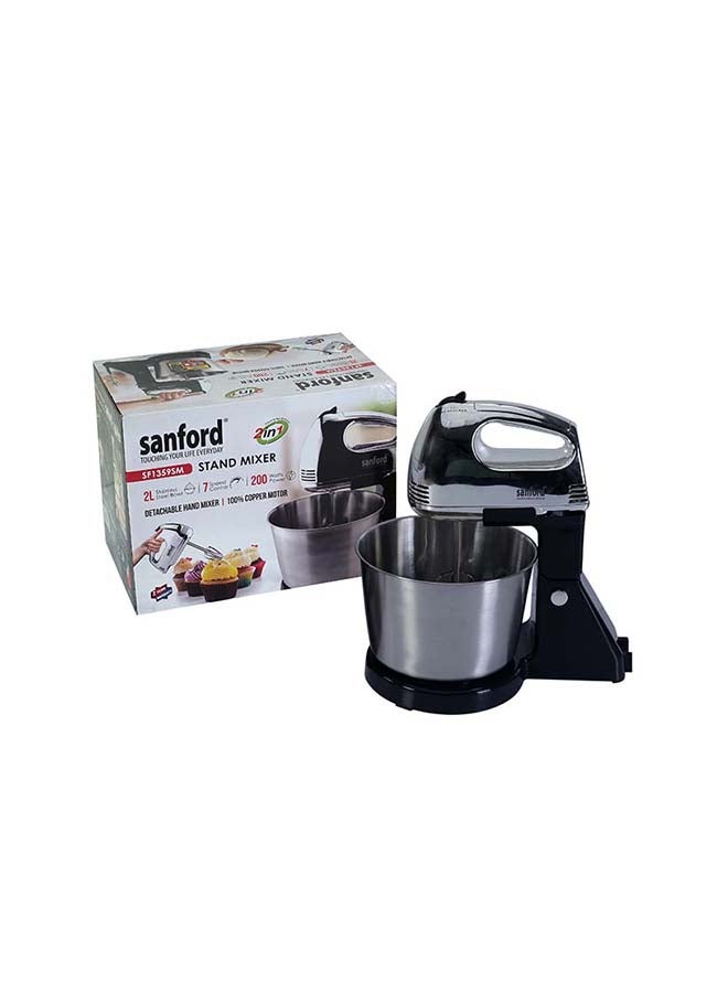 Sanford STAND MIXER 200 WATTS 2 L 200 kW SF1359SM BS Black - Image 5