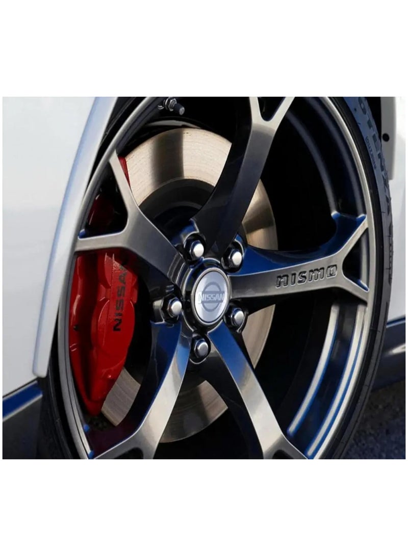 SOLDOUT 56mm Car Wheel Hub Cap Hubcaps Tire Tyre Center Emblem Sticker Auto Accessories Compatible with Nissan Nismo Tiida Teana GTR 350Z 370Z 240SX Juke Note (Pack of 4, Full Silver) - Image 4