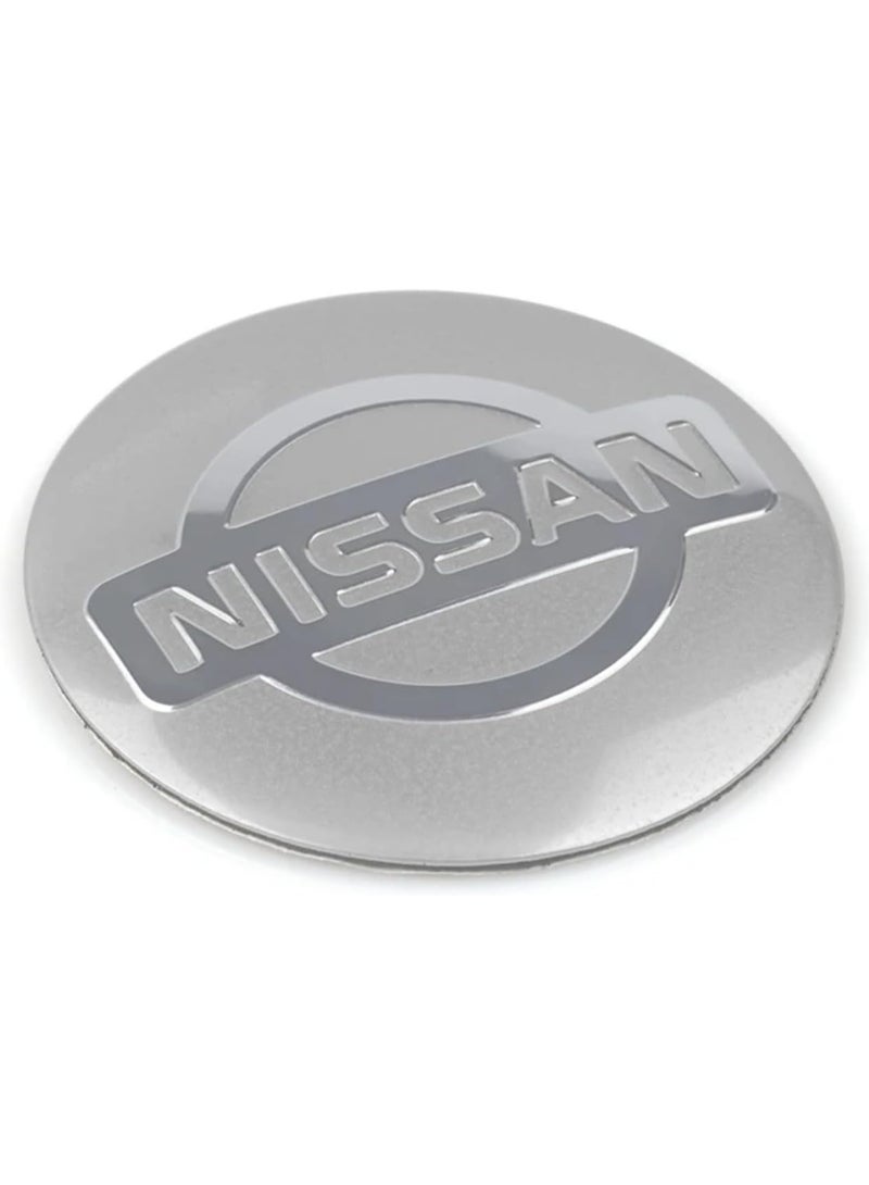SOLDOUT 56mm Car Wheel Hub Cap Hubcaps Tire Tyre Center Emblem Sticker Auto Accessories Compatible with Nissan Nismo Tiida Teana GTR 350Z 370Z 240SX Juke Note (Pack of 4, Full Silver) - Image 5
