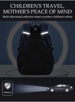 DUNISO Kids School Backpack, Large Capacity Backpack for Boys, Lightweight Schoolbag for Teen Boys Bookbag with Compartments Reflective Strip, Watrer Resistant Bookbag for Elementary Primary School  - Image 3