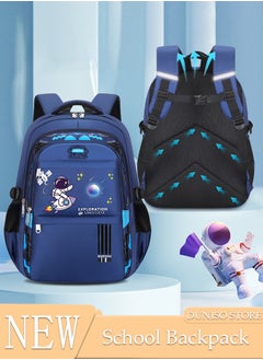 DUNISO Kids School Backpack, Large Capacity Backpack for Boys, Lightweight Schoolbag for Teen Boys Bookbag with Compartments Reflective Strip, Watrer Resistant Bookbag for Elementary Primary School  - Image 1
