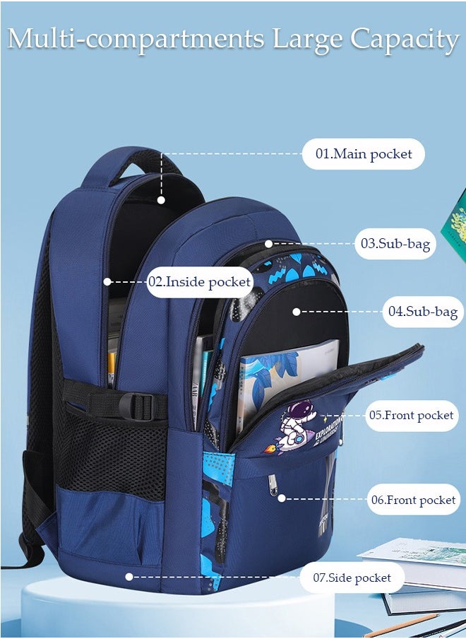 Kids School Backpack, Large Capacity Backpack for Boys, Lightweight Schoolbag for Teen Boys Bookbag with Compartments Reflective Strip, Watrer Resistant Bookbag for Elementary Primary School - pzsku/Z330A3E975FC10E89182FZ/45/_/1718418217/90b2d934-f8b6-431a-bd02-5f98c9c99e7e